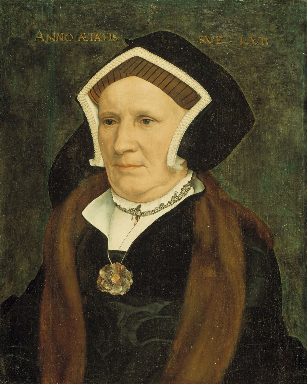 Porträtt av Lady Margaret Butts, 1543 av Hans Holbein der Jüngere