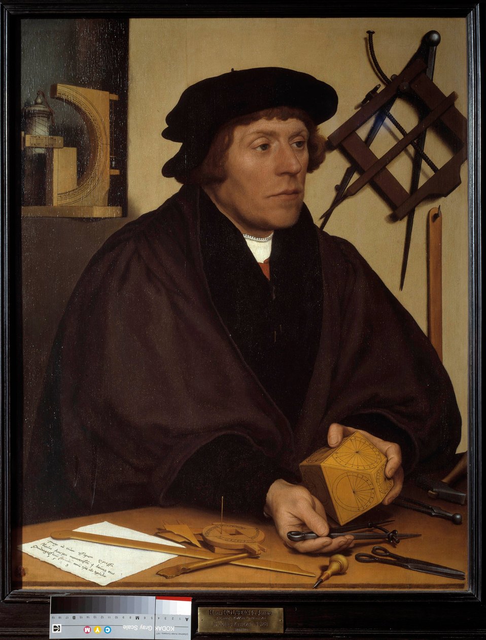 Porträtt av Nicolas Kratzer (1487-1550) Henrik VIII:s astronom. Målning av Hans Holbein den unge (1497-1543). 1500-talet. Dämpa. 0,83x0,67 m. av Hans Holbein der Jüngere