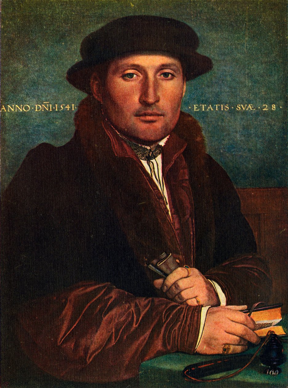 Porträtt av en man, 1541, 1909 av Hans Holbein der Jüngere