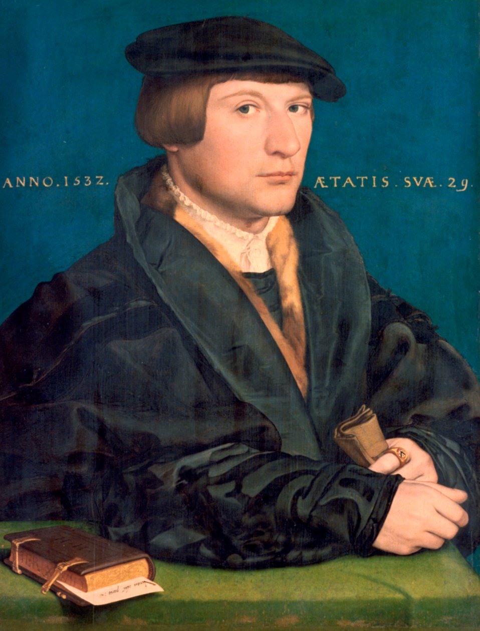 Porträtt av en medlem av familjen Wedigh, 1532 av Hans Holbein der Jüngere