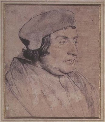 Porträtt av en lärd eller präst (svart krita) av Hans Holbein der Jüngere