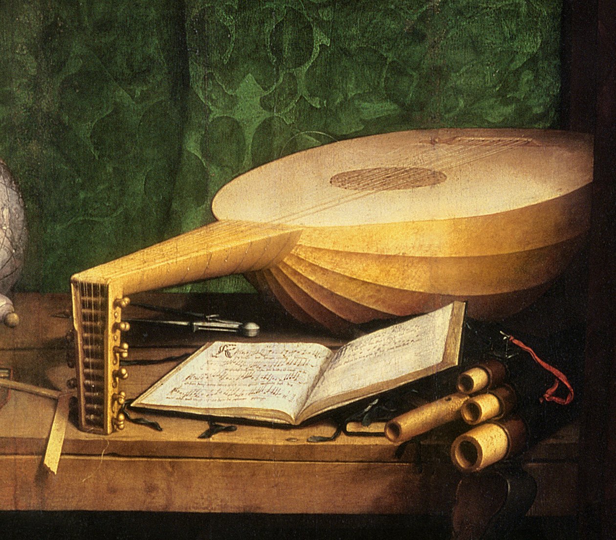 Ambassadörerna, 1533 olja på paneldetalj av 122676 av Hans Holbein der Jüngere