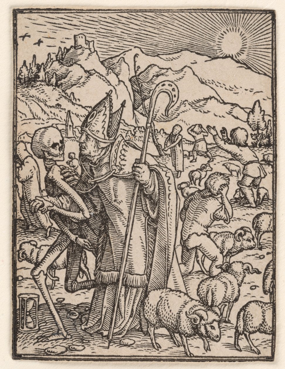 Biskopen, från "Dödsdansen" av Hans Holbein the Younger