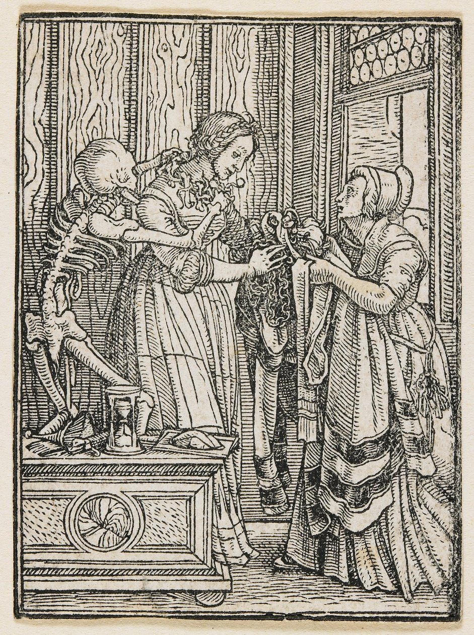 Grevinnan från ”Dödsdansen” (Lyon), 1538 av Hans Holbein the Younger