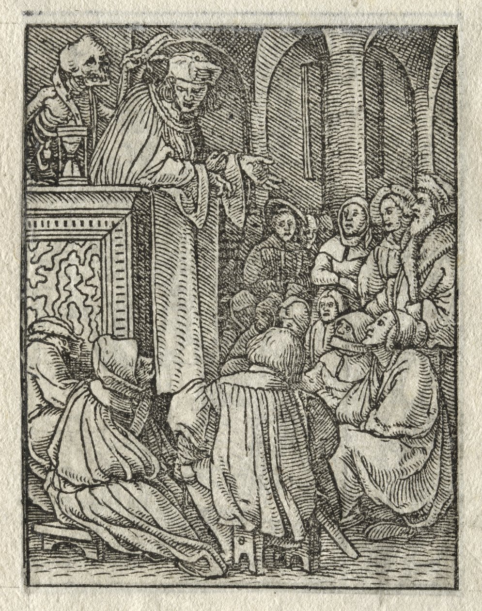 Dödsdansen: Predikanten; Prästen av Hans Holbein the Younger