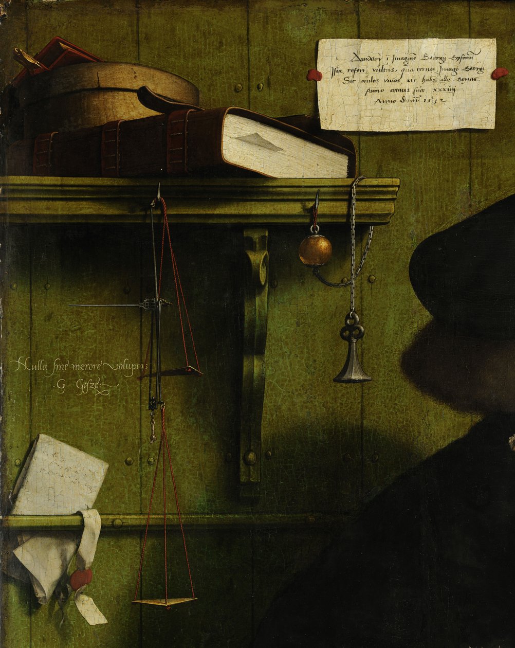 Köpmannen Georg Gisze Detalj, 1532 av Hans Holbein der Jüngere