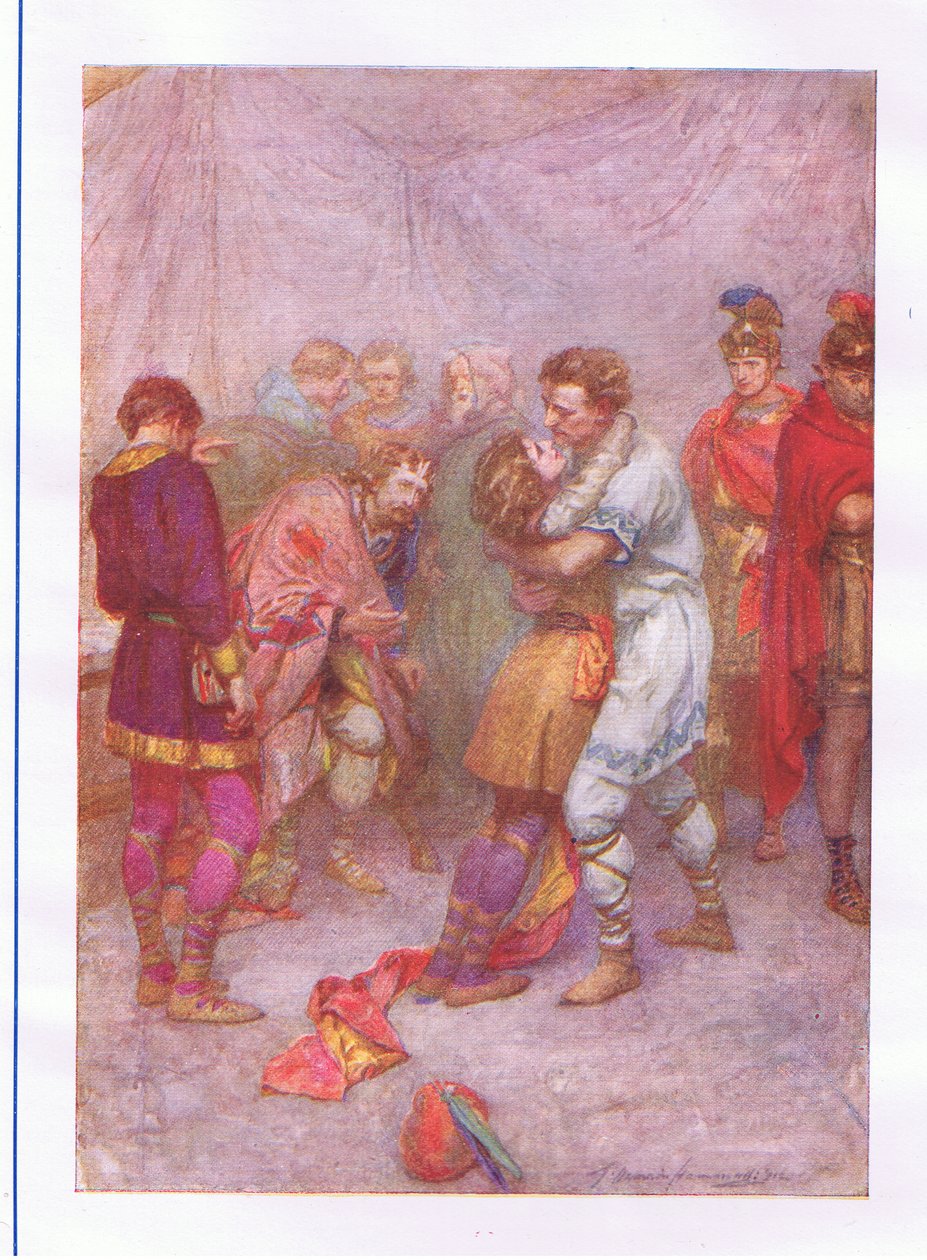 Varför kastade du din gifta dam ifrån dig? (Cymbeline), från The Complete Works of Shakespeare publicerad av George Harrap & Co Ltd, 1920-talet av Hans Holbein der Jüngere