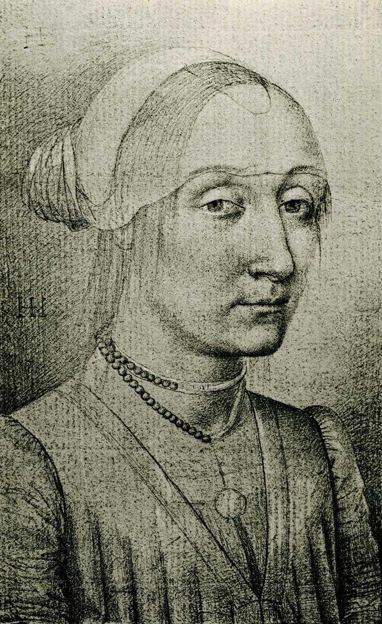 Kvinna porträtt av Hans Holbein der Jüngere