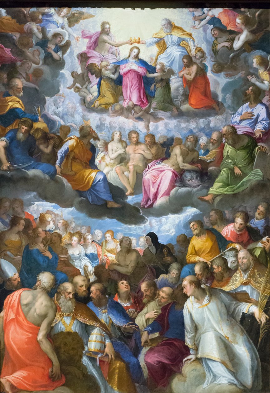 Kröningen av Jungfru Maria av Hans I or Johann Rottenhammer