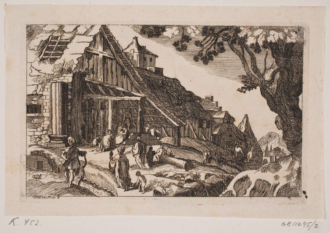 Landskap med den heliga familjen och de heliga tre kungarna av Hans Jørgen Kirksteen