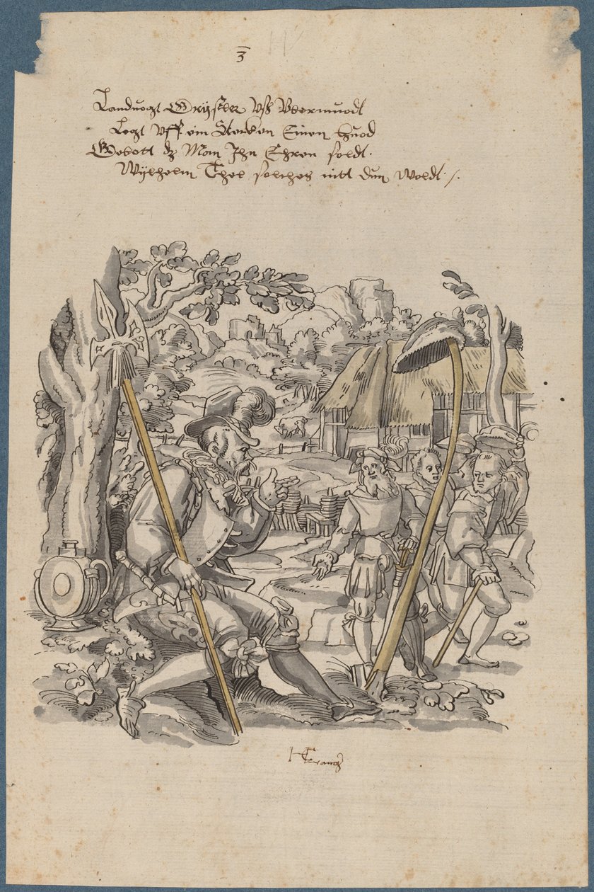 William Tell vägrar att hedra guvernör Gesslers hatt av Hans Kaspar Lang the Elder