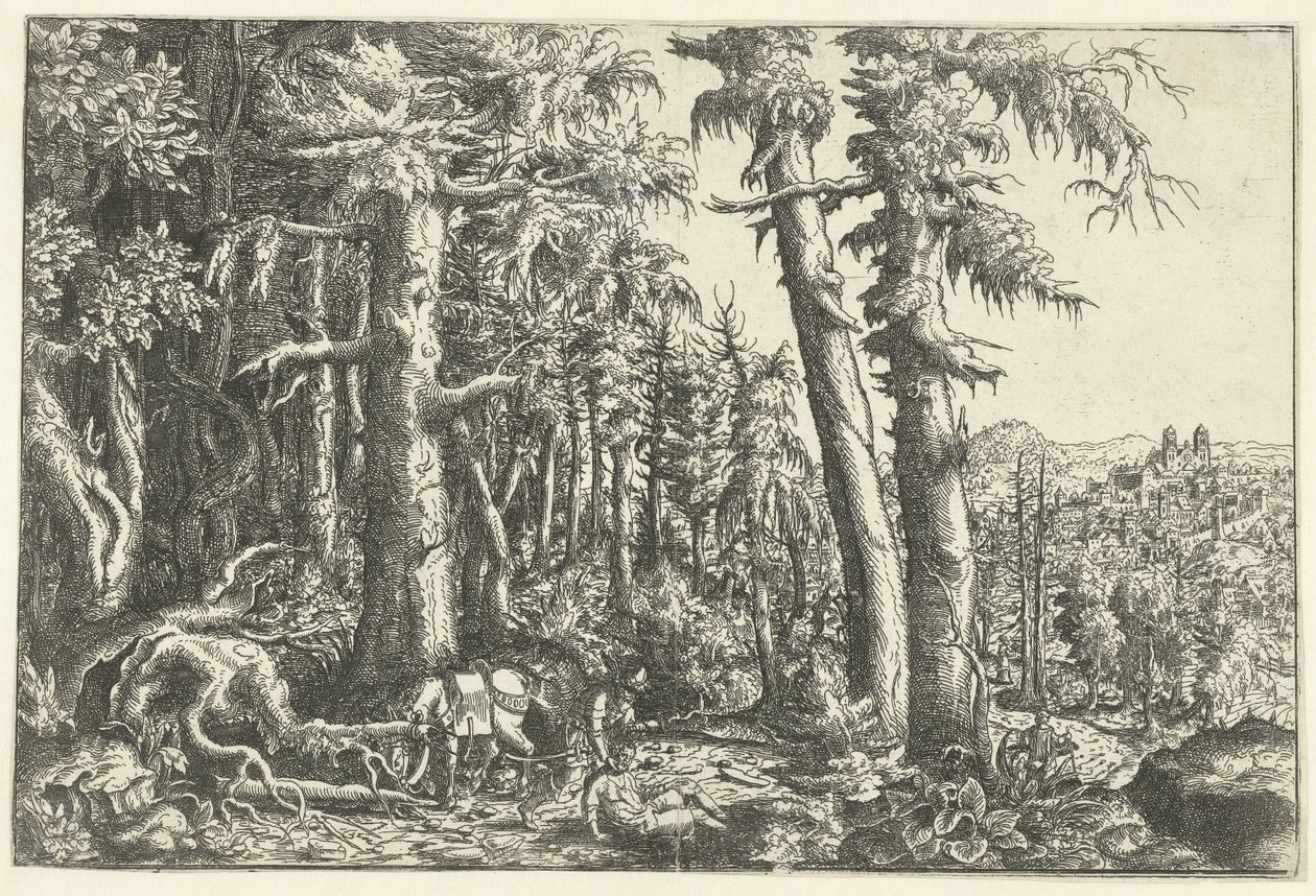 Landskap med barmhärtig samarit av Hans Lautensack