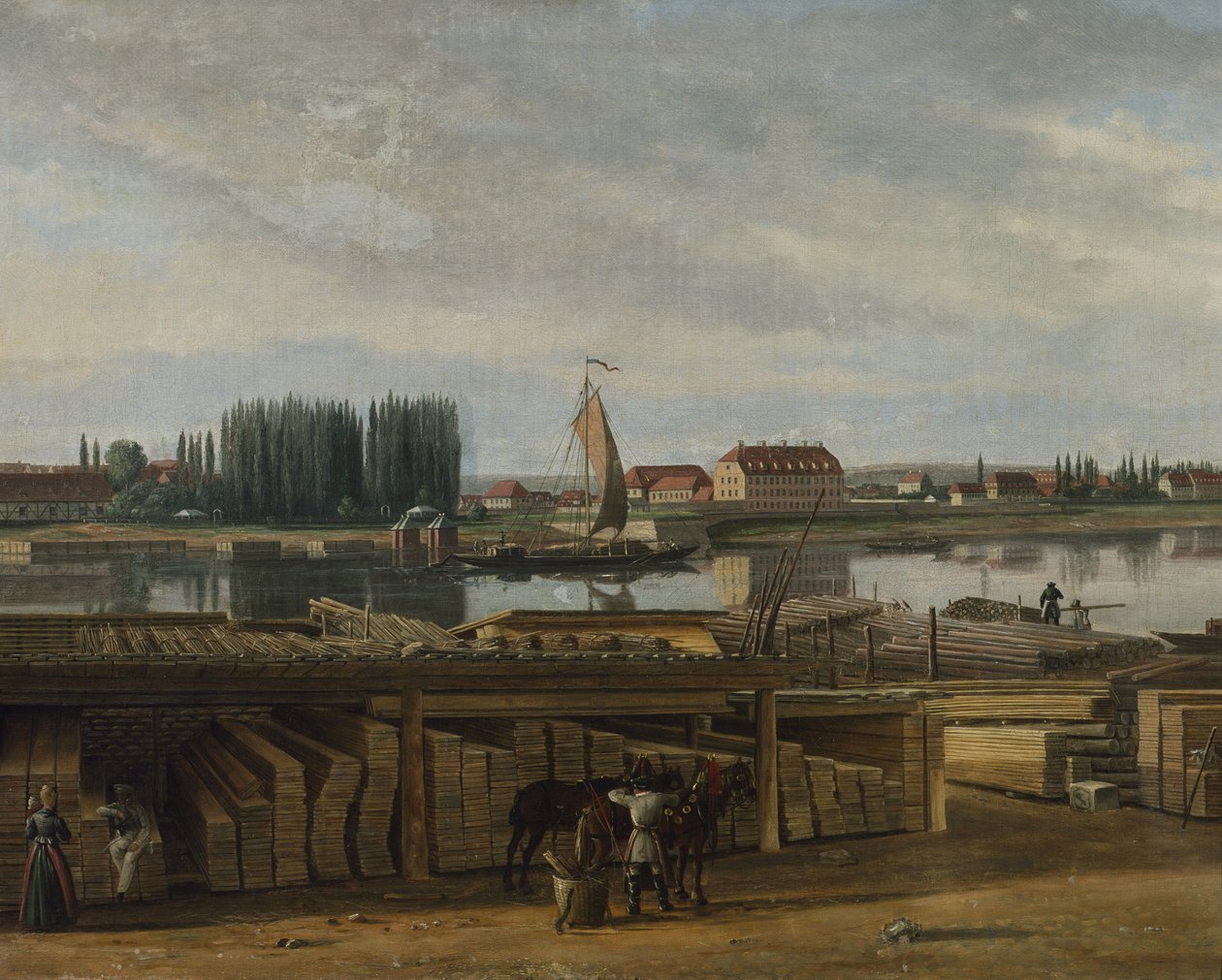 Från området Dresden, ca 1829-30 (olja på duk) av Hans Leganger Reusch