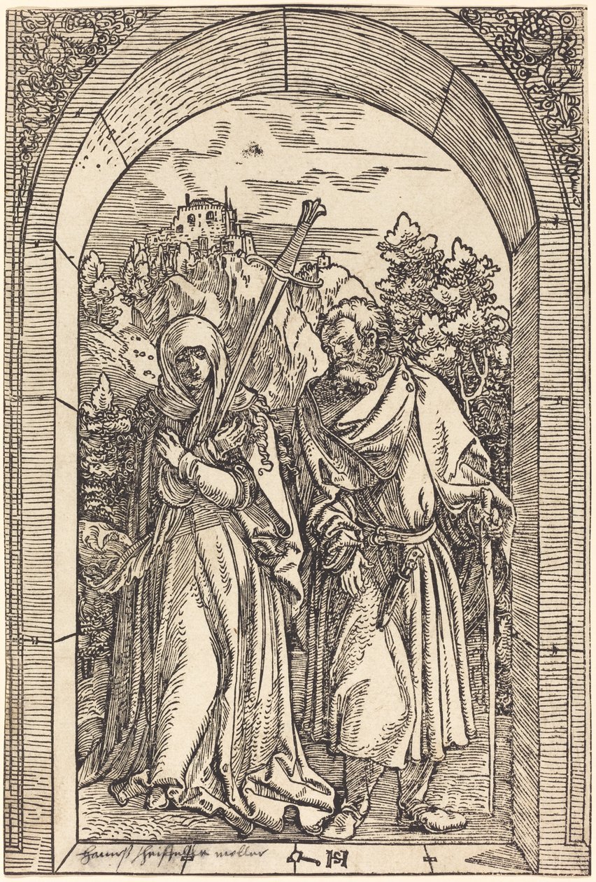 Mater Dolorosa och Saint Joseph av Hans Leonard Schaufelein