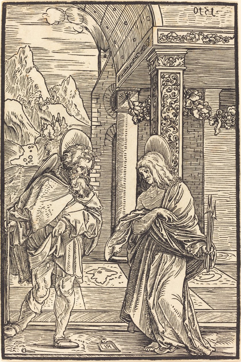 Saint Roch och Saint Sebastian av Hans Leonard Schaufelein