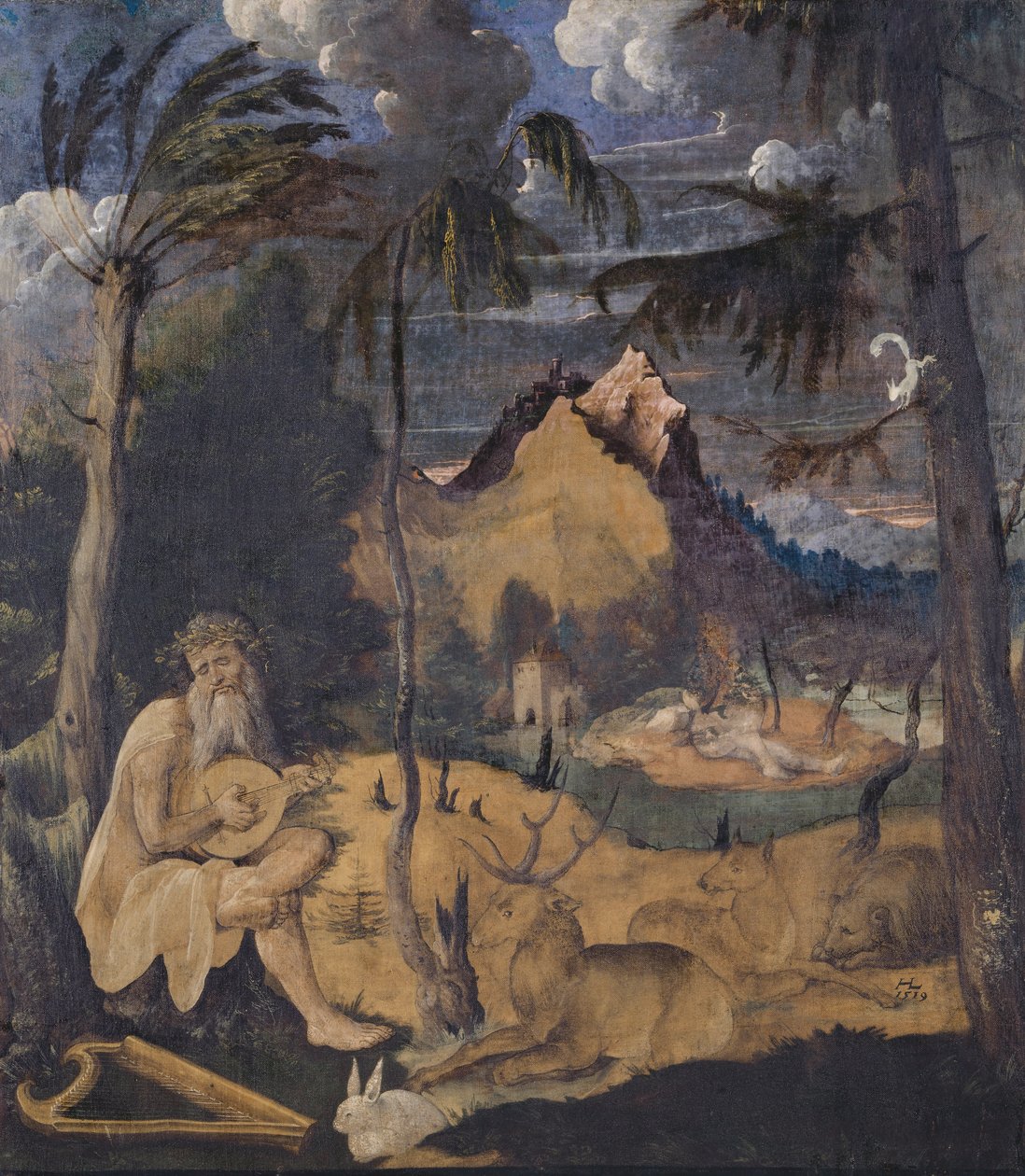 Orpheus Among the Animals, 1519 (tempera på duk) av Hans Leu