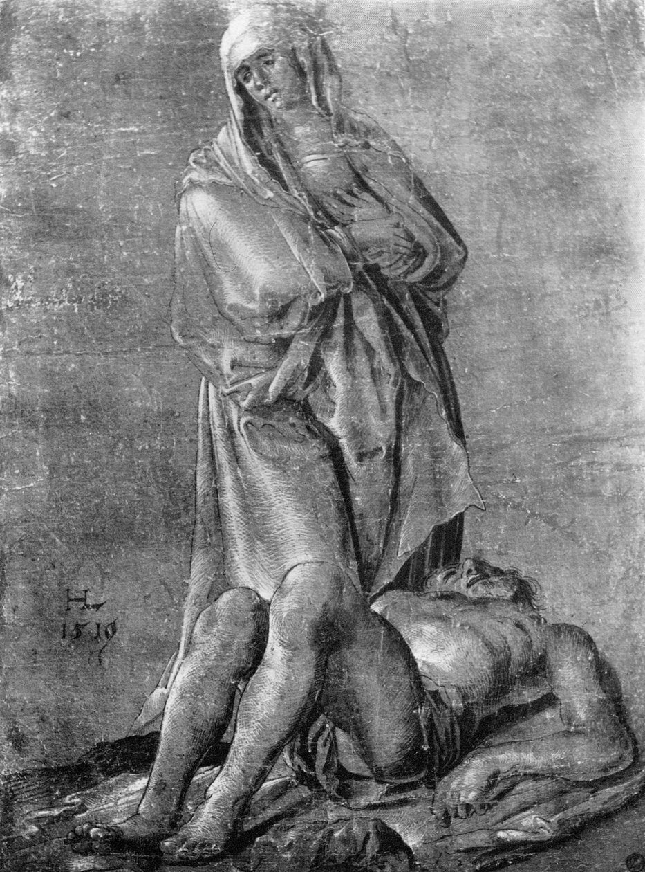 "Jungfrun och den döde Kristus", 1913. av Hans Leu The Younger