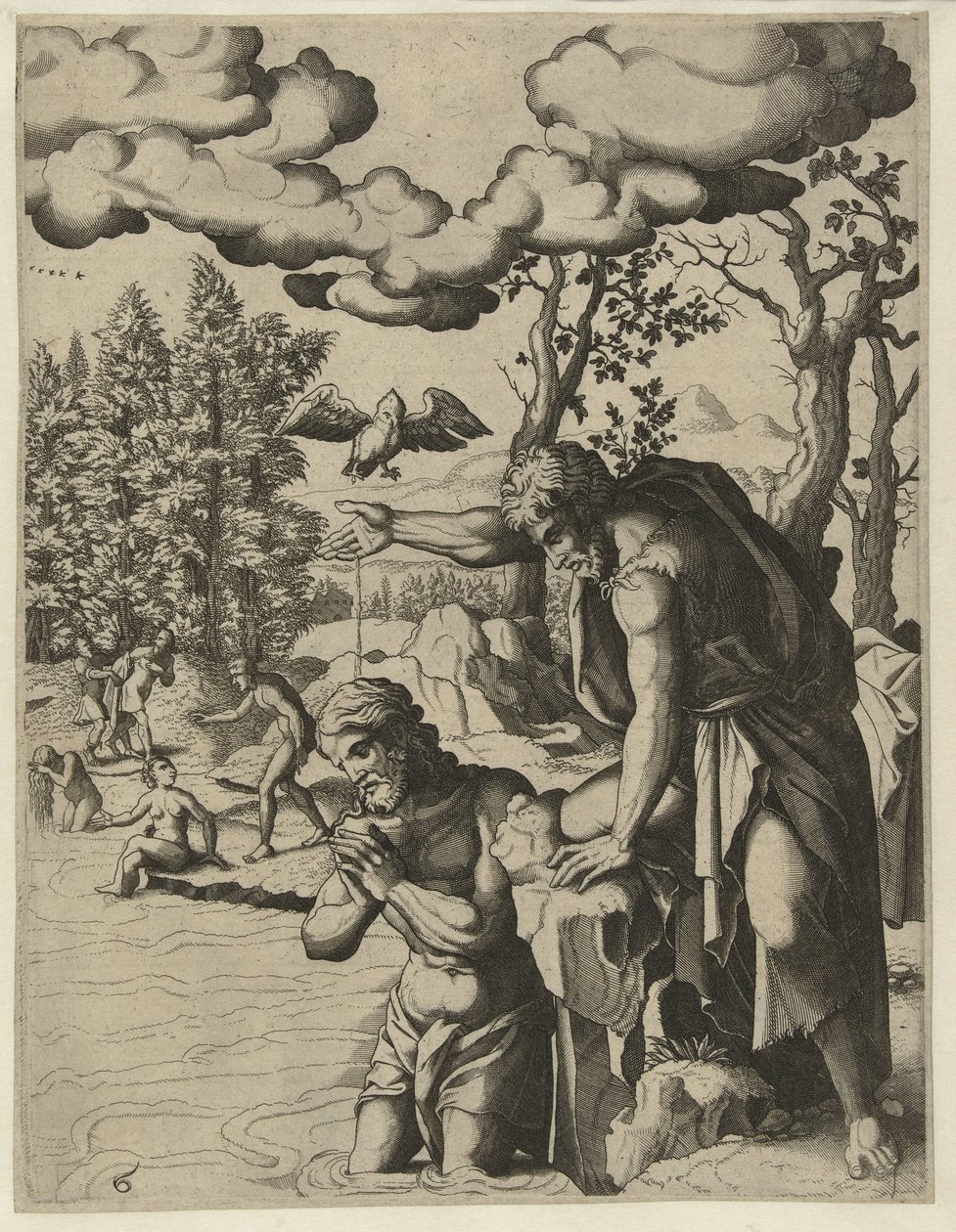 Kristi dop The Life of John the Baptist (serietitel) av Hans Liefrinck (I) (attributed to)
