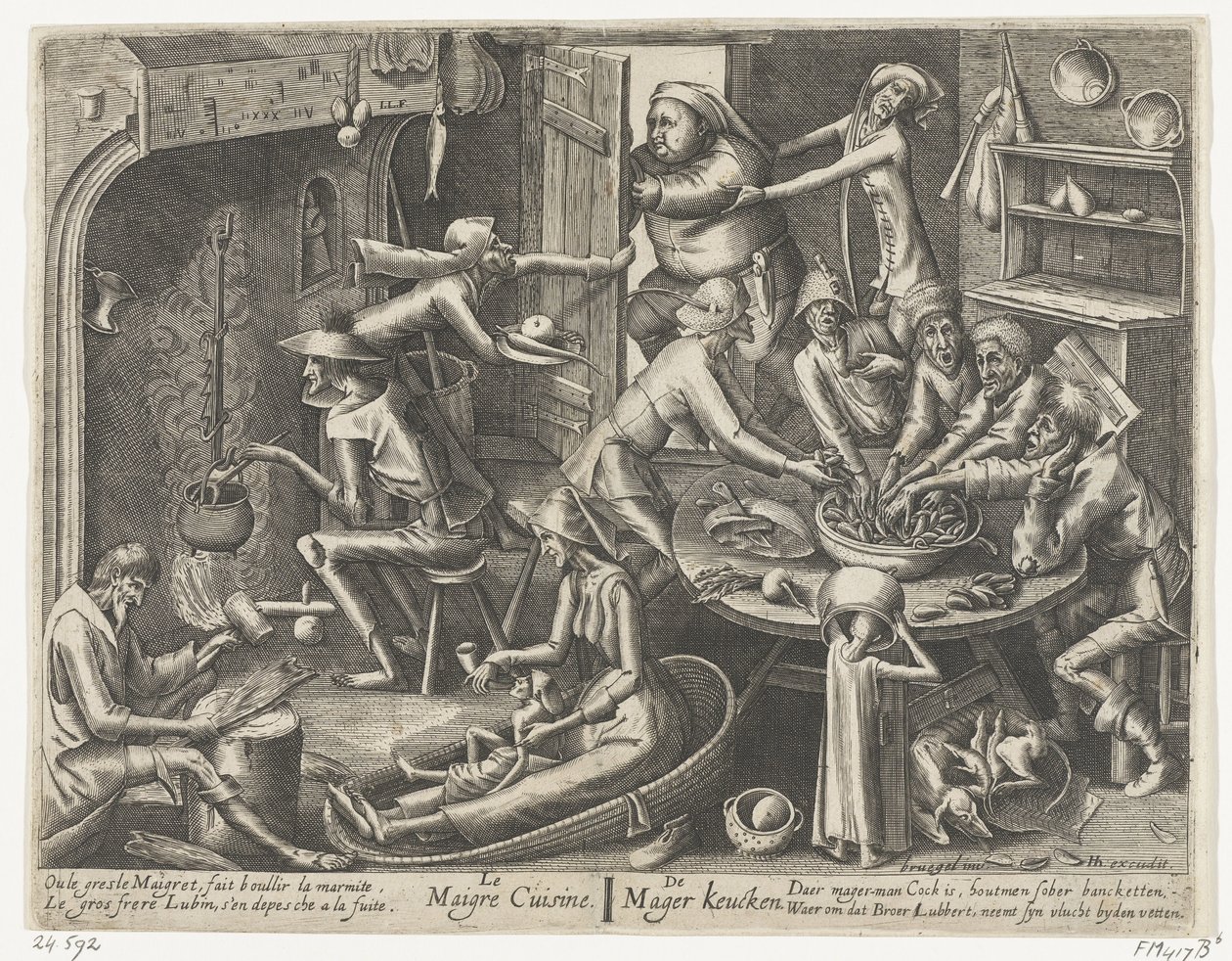 Det magra köket Le Maigre Cuisine / The Skinny Keucken (titel på objekt) av Hans Liefrinck (I)