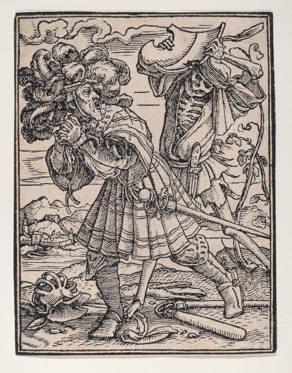 Greven, från Dödsdansen, ca. 1526, utgiven 1538. av Hans Lützelburger