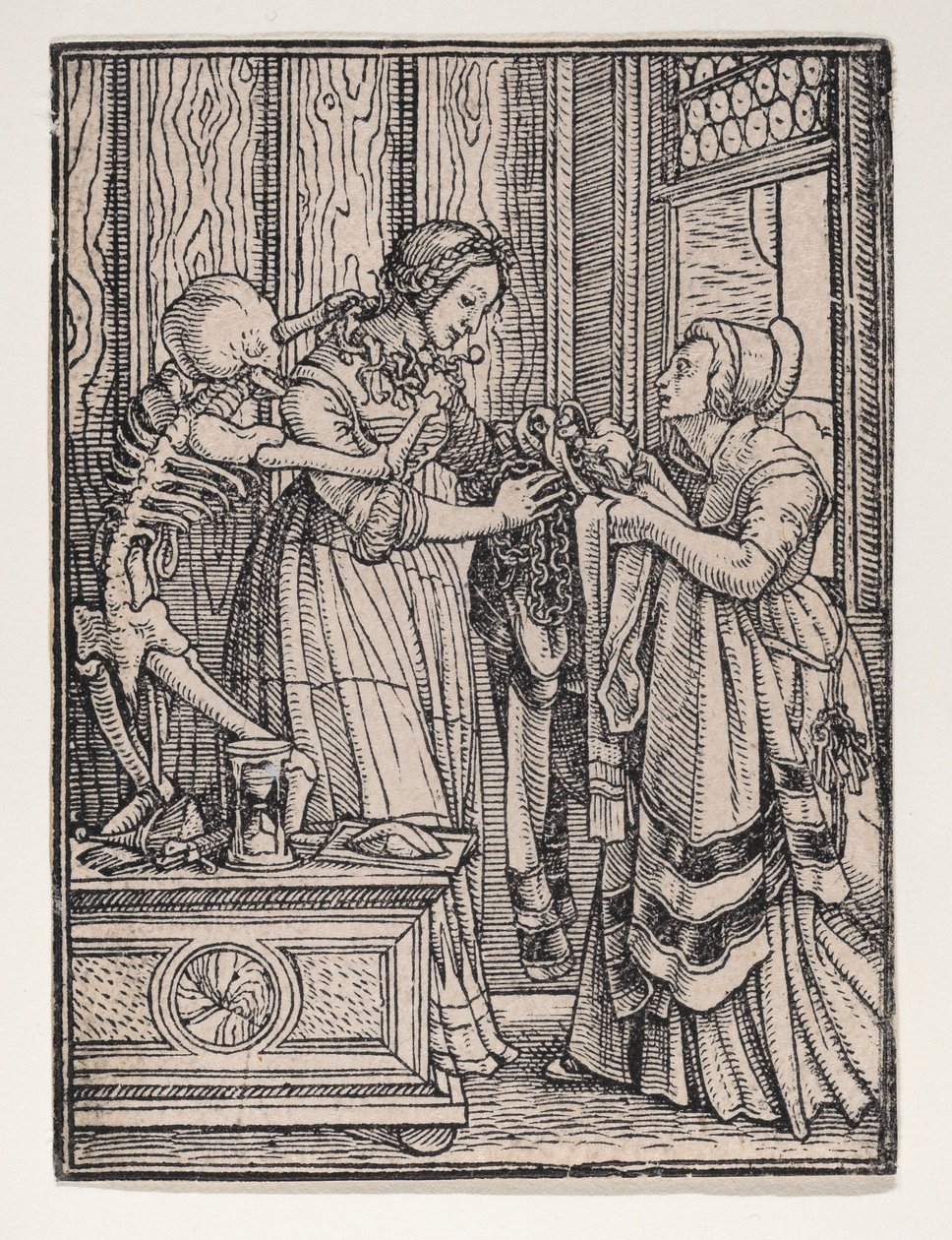 Grevinnan, från Dödsdansen, ca. 1526, utgiven 1538. av Hans Lützelburger