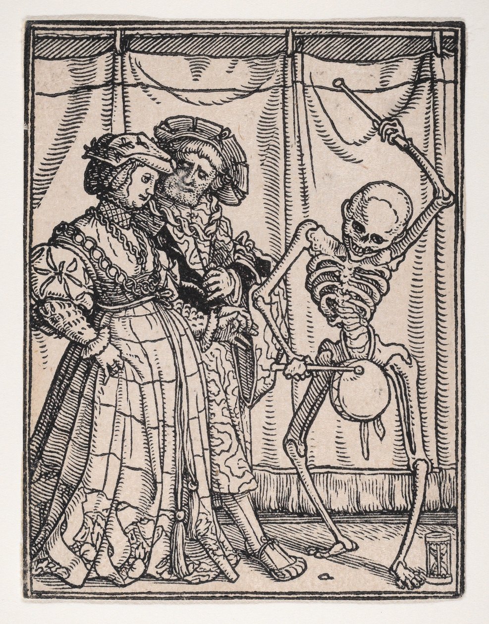 Adelskvinnan, från Dödsdansen, ca. 1526, utgiven 1538. av Hans Lützelburger