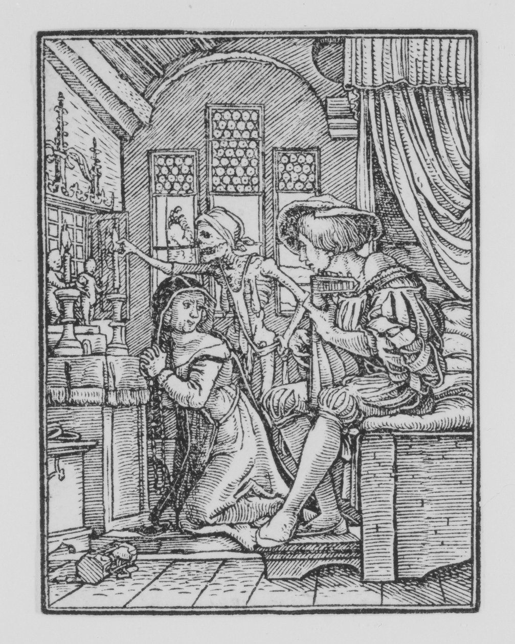 Nunnan, från Dödsdansen, ca. 1526, utgiven 1538. av Hans Lützelburger