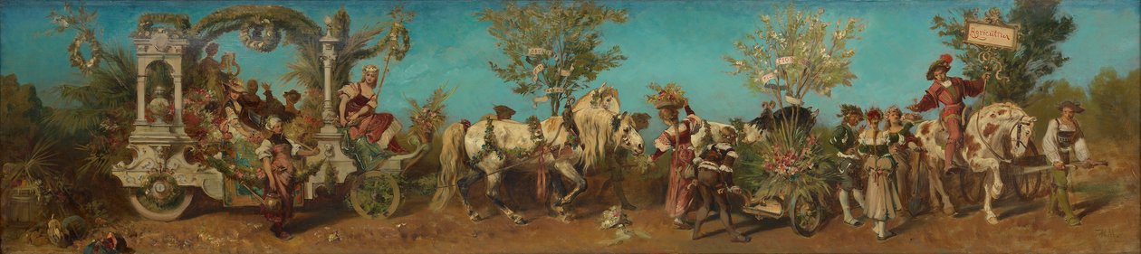 Förslag till festtåget 1879 - Trädgårdsodlingen av Hans Makart