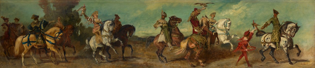 Förslag till festtåget 1879 - Falkjakten av Hans Makart