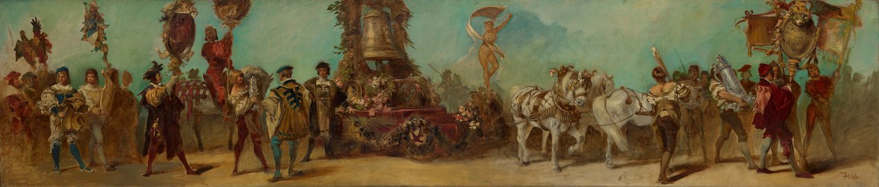 Förslag till festtåget 1879 - Gravörerna och bronsgjutarna av Hans Makart