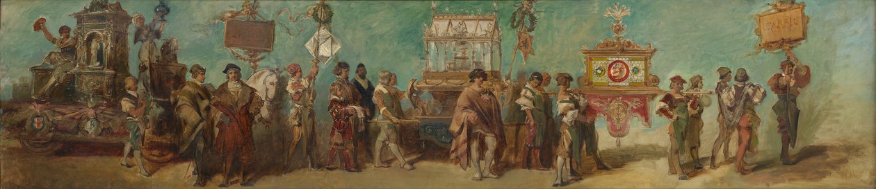 Förslag till festtåget 1879 - Krukmakarna och glasmästarna av Hans Makart