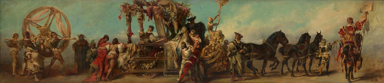 Skiss till paraden 1879 – Textilindustrin av Hans Makart
