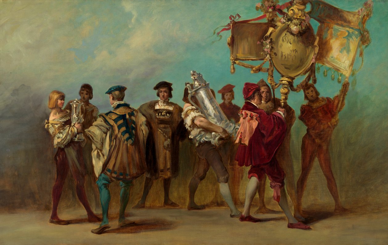 Förslag till festtåget 1879 - gravörer och bronsgjutare av Hans Makart