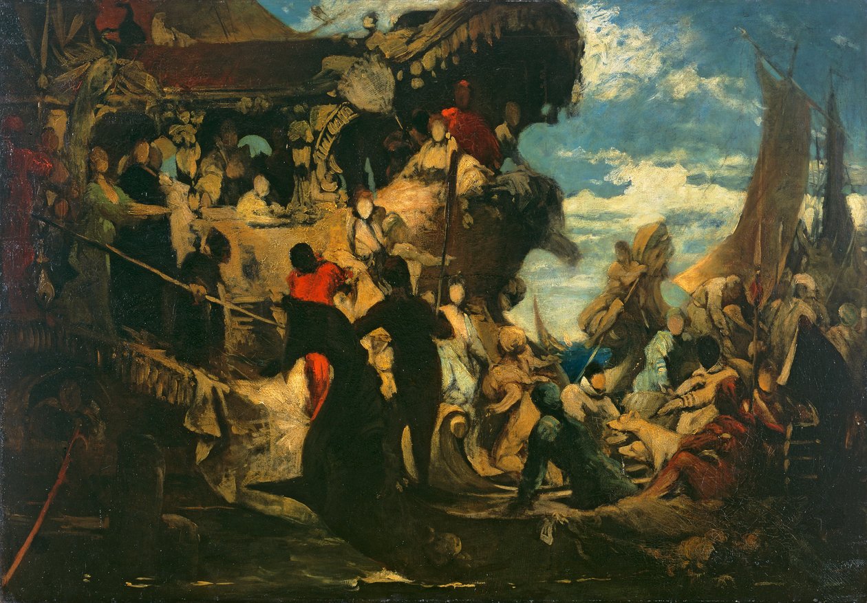 Venedig hedrar Caterina Cornaro av Hans Makart