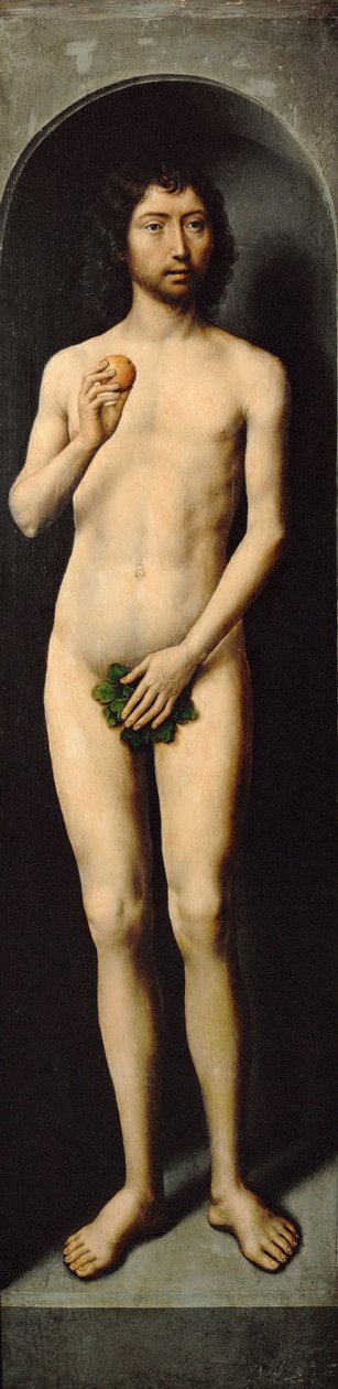 Adam. Sidovingen av Johannes Döparens lilla triptyk - Hans Memling (1433/40-1494). Olja på trä, ca 1485. Mått: 69,4x17,2 cm. Konsthistoriska museet, Vienne av Hans Memling