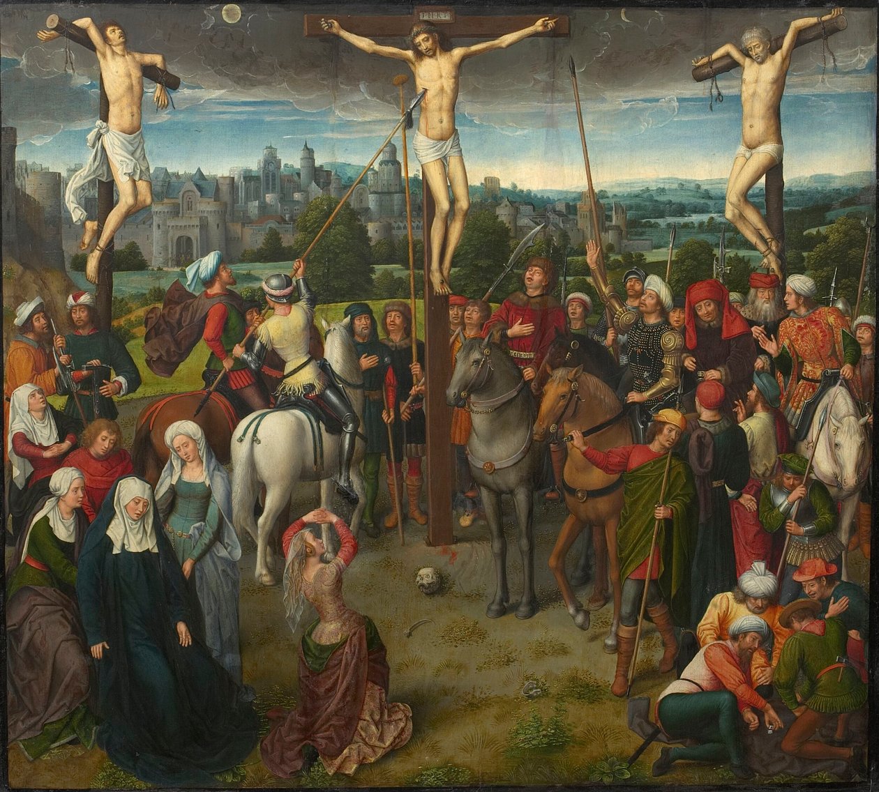 Golgata Triptyk, centralpanel, 1480-tal. av Hans Memling