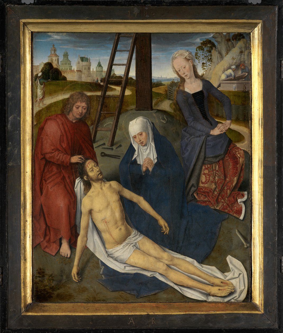 Central panel av Adriaan Reins triptyk av Hans Memling
