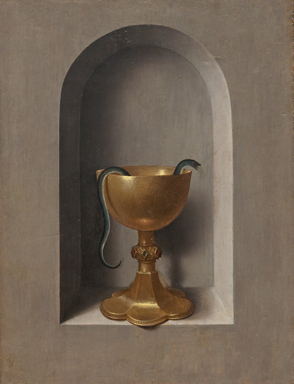 Johannes evangelistens kalk [omvänd] av Hans Memling