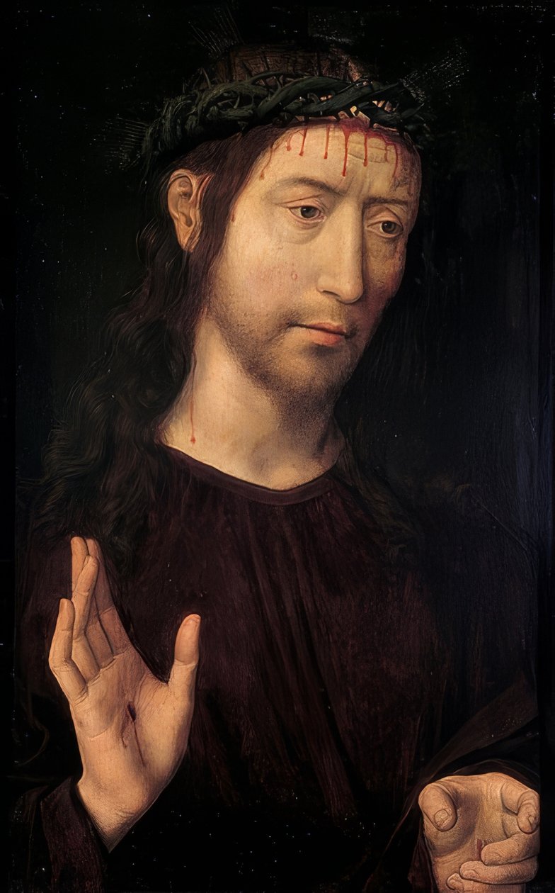 Den lidande Kristus. 1480-90 av Hans Memling