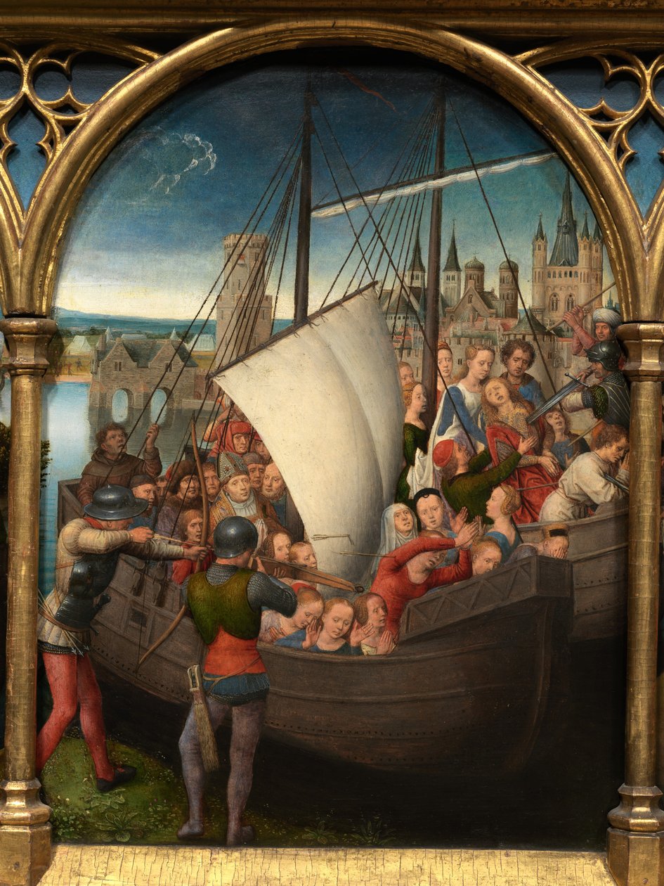 Detaljen av Reliquary of Saint Ursula av Hans Memling