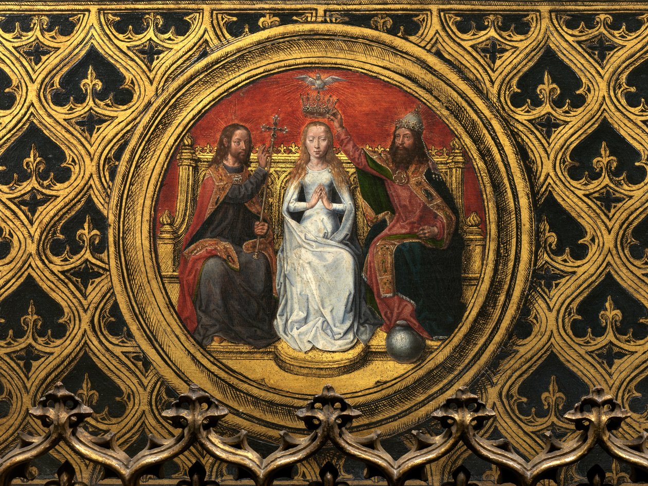 Detalj av relikvieren av Saint Ursula av Hans Memling