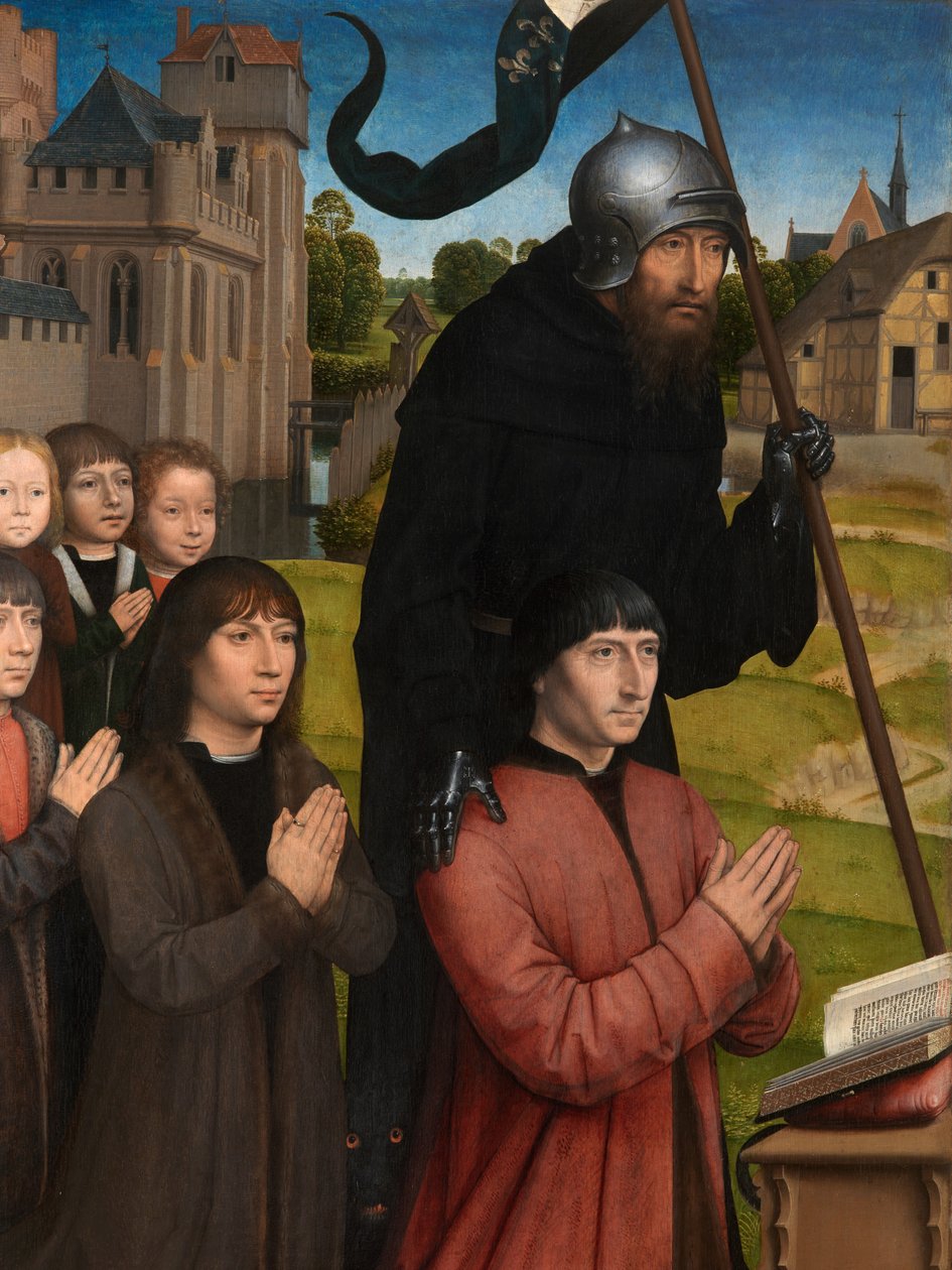 Detalj av Triptyken av Willem Moreel av Hans Memling