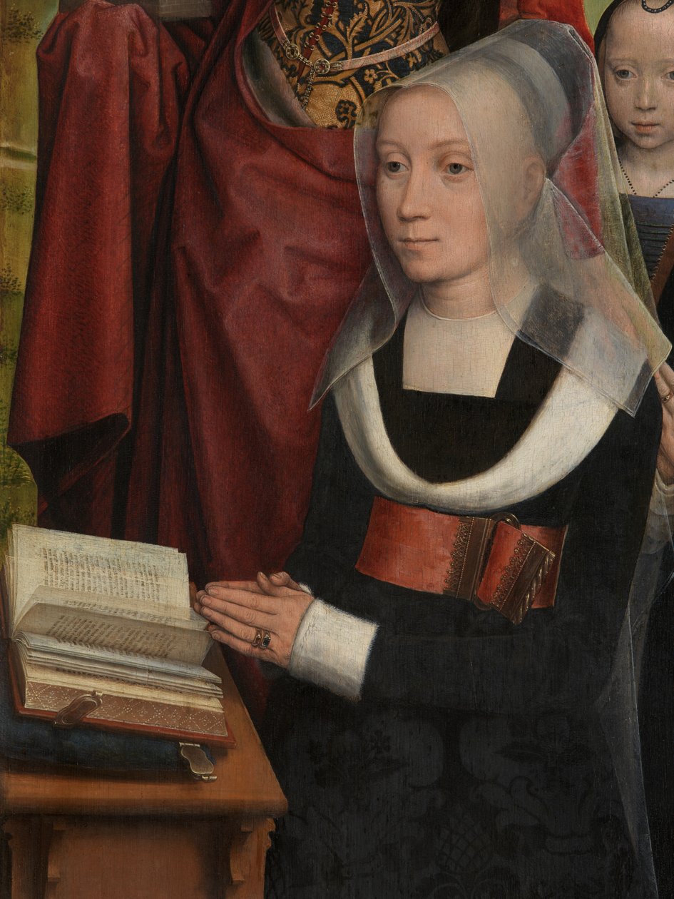Detalj av Triptyken av Willem Moreel av Hans Memling