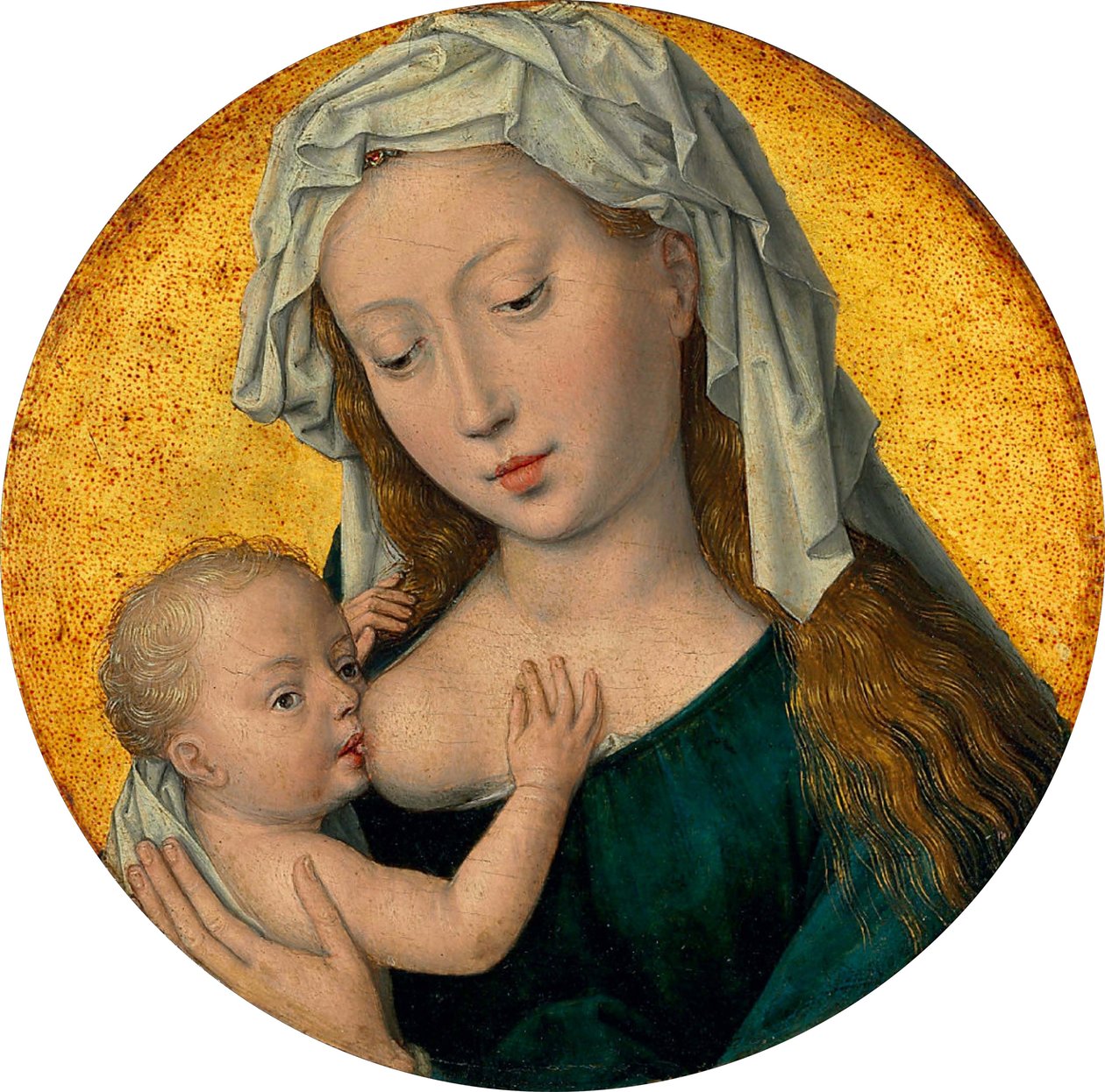 Jungfru Maria som ammar Kristusbarnet av Hans Memling