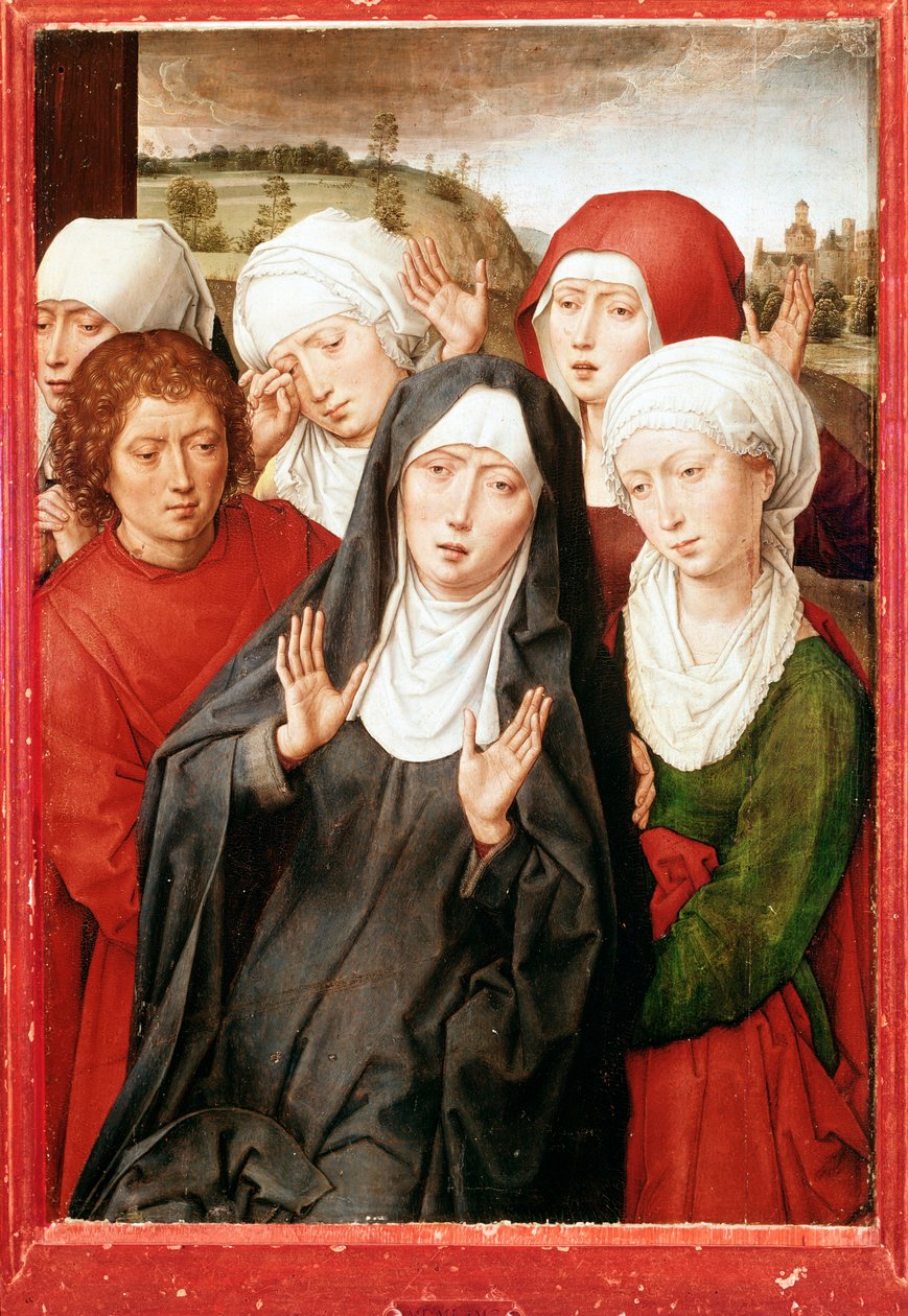 Granadas diptyk: "De fromma kvinnorna och Johannes evangelisten" Målning av Hans Memling (1435/40-1494) 1400-talet Dim 51x36,5 cm Granada, kungliga kapellet av Hans Memling