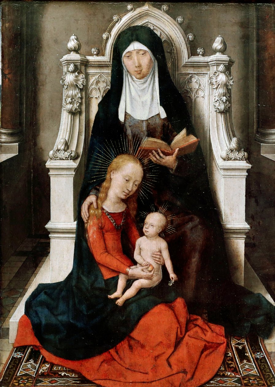 Madonna och barn med St. Anne av Hans Memling