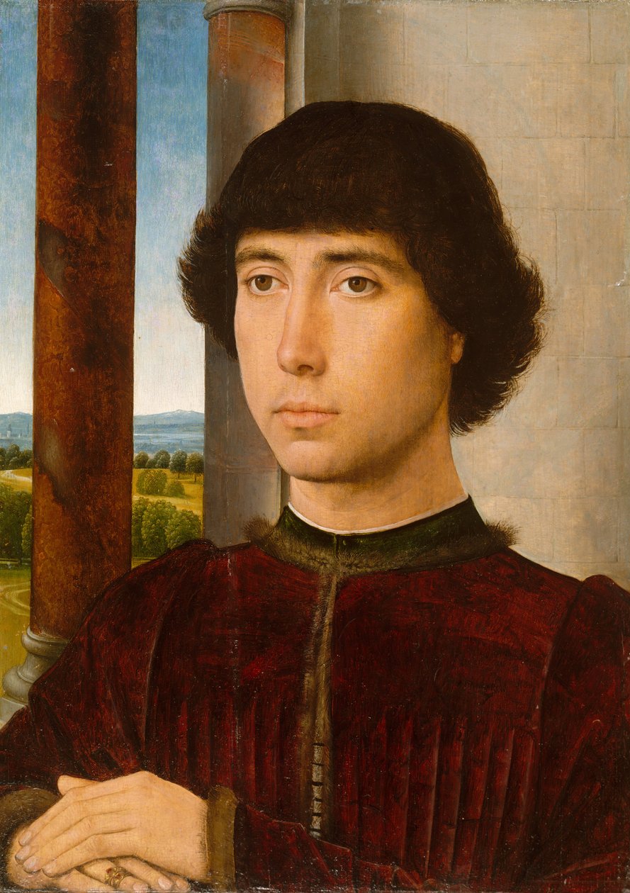 Porträtt av en ung man, ca. 1472-75. av Hans Memling