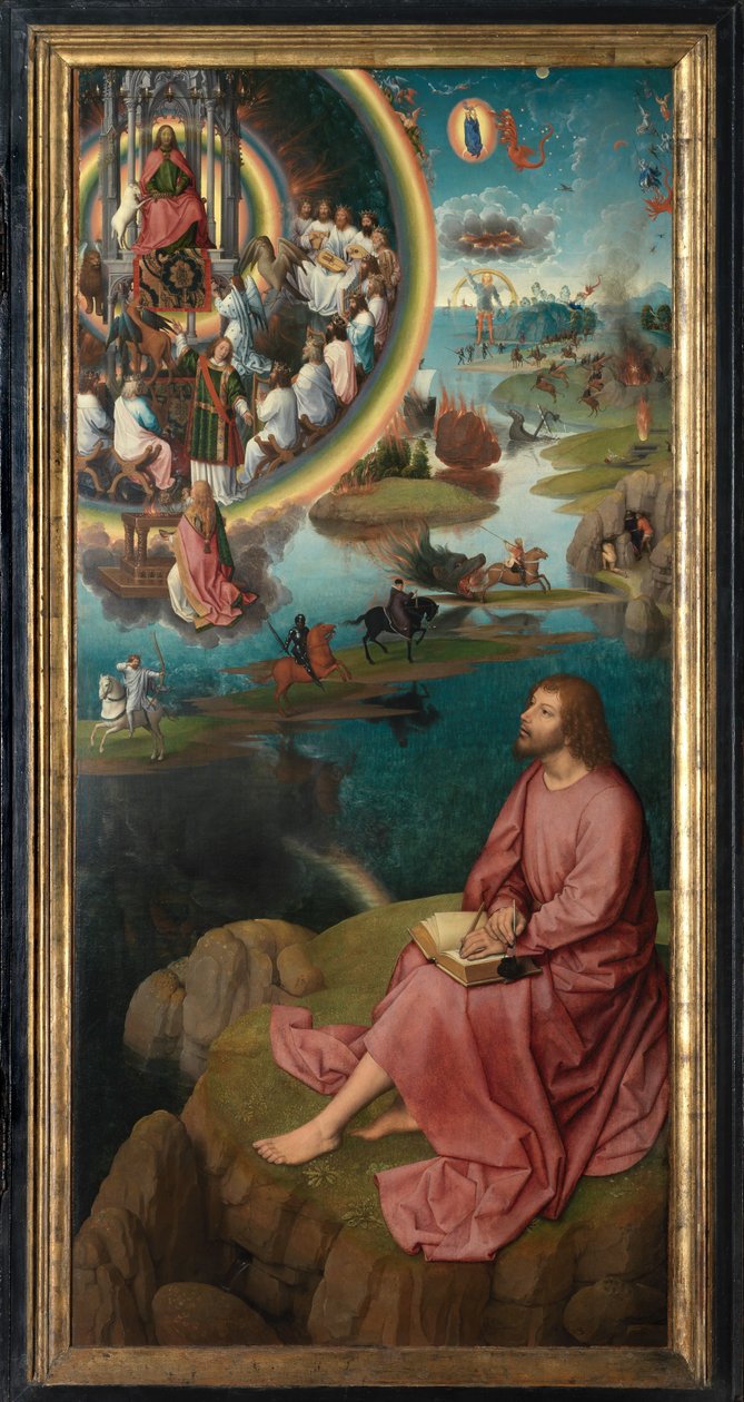 Höger panel av Triptyken av Johannes Döparen och Sankt Johannes evangelisten av Hans Memling