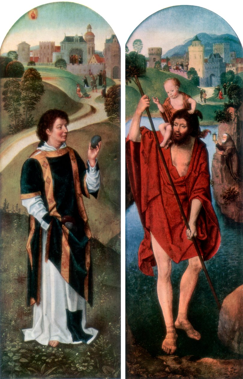 St Stephen och St Christopher, 1927 av Hans Memling