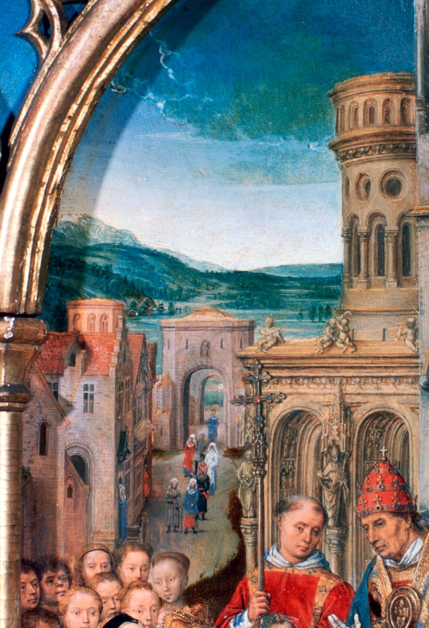 St Ursula Shrine, Ankomst till Rom, Detalj, 1489 av Hans Memling